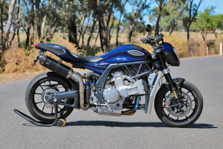 Illustration for article titled Of Course Australia Would Make A 334-HP V8 Sportbike That Revs To 13k